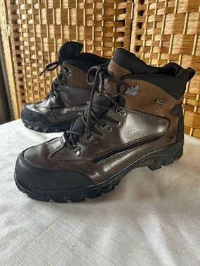 Wolverine Waterproof Oil Resistant Hiking Work Boots Brown Leather 12EW